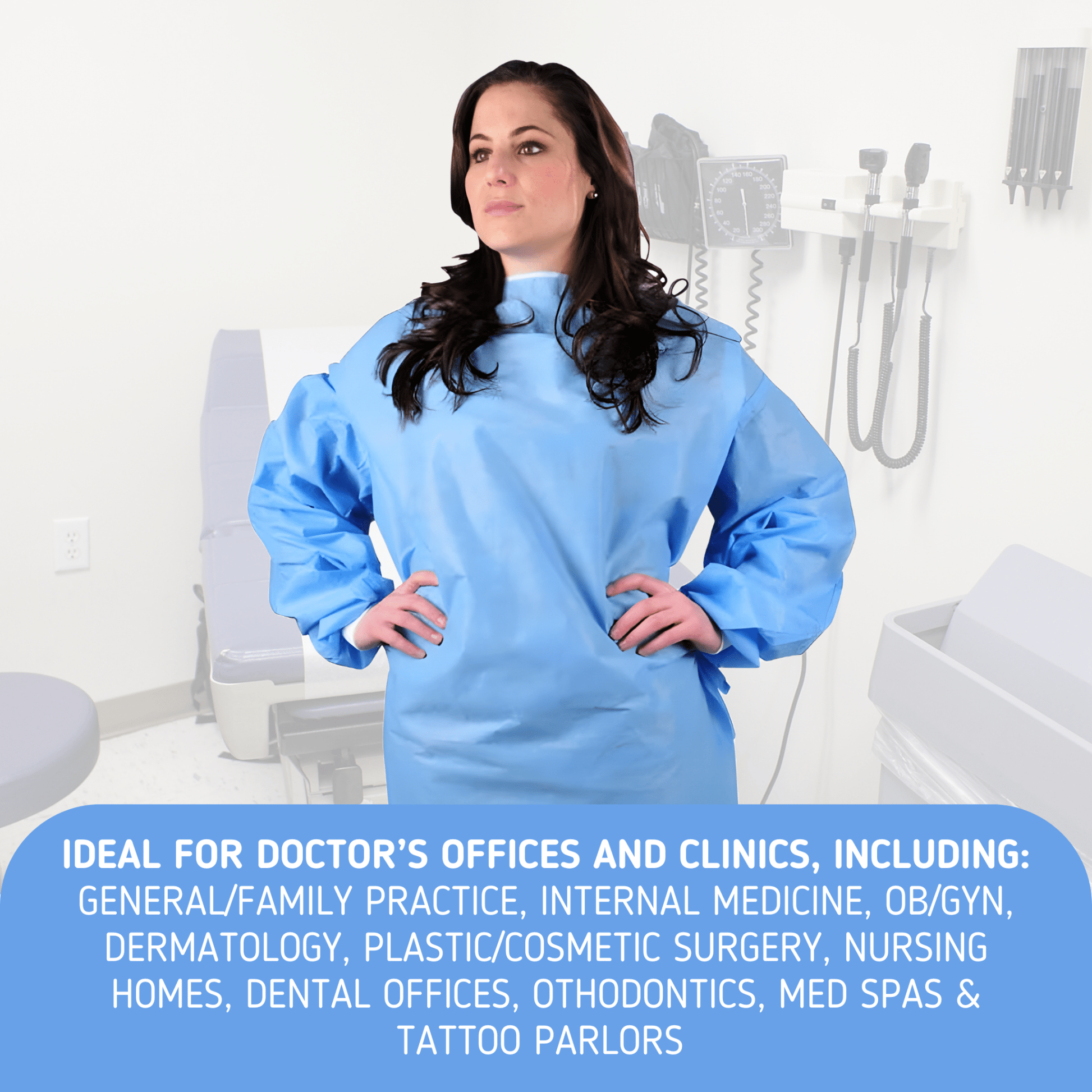AAMI Level 2 Isolation Gowns - Made in the USA - Pullover Style - 25 pcs - DisposableGowns.com