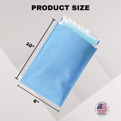 Disposable Hot Cold Pack Sleeves, 50 Count — Non - Woven Protective Covers for Hot & Cold Therapy Packs — Made in USA (Blue) — DG DisposableGowns® - DisposableGowns | Made in America