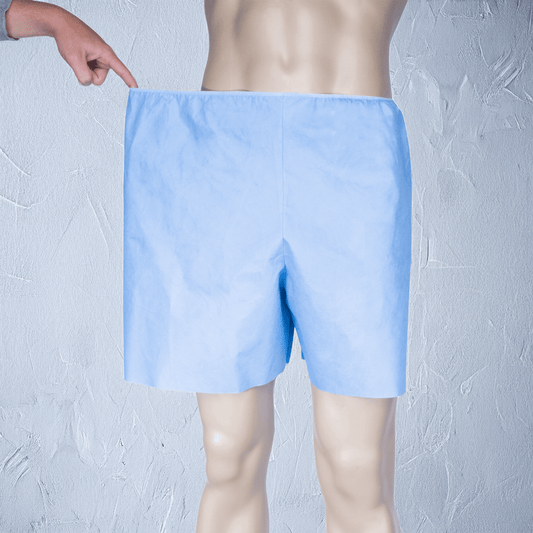 Disposable Medical Exam Shorts - Made in the USA - 50 pcs - DisposableGowns.com