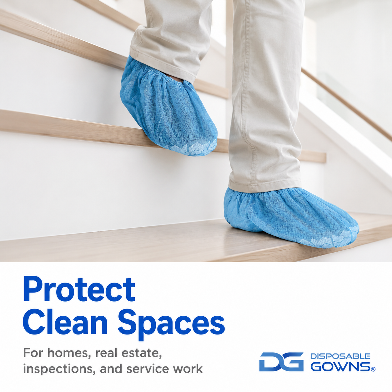 DG DisposableGowns® Non-Slip Shoe Covers, Universal, 100 Pack (50 Pairs)