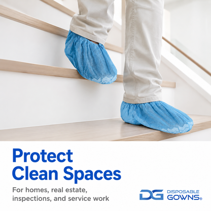 DG DisposableGowns® Non-Slip Shoe Covers, Universal, 100 Pack (50 Pairs)